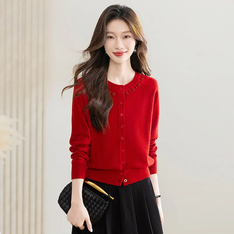 Cypress House Knitwear Women's Red-4