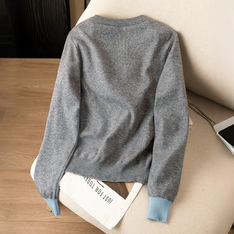 Cypress House Knitwear Women's Dark Gray & Blue-3