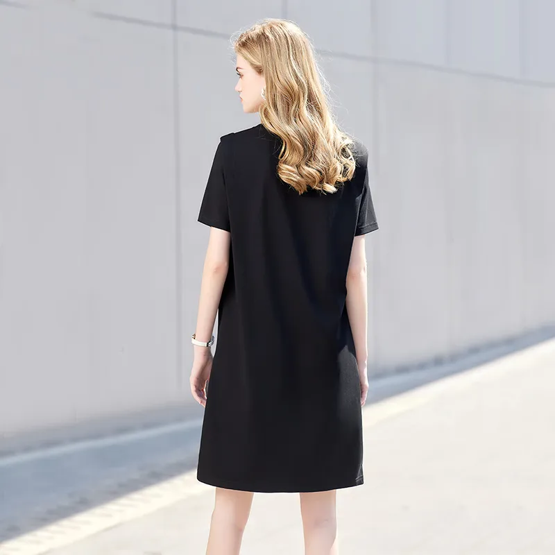 TOUCH Short Sleeved Dresses Women's Black-3