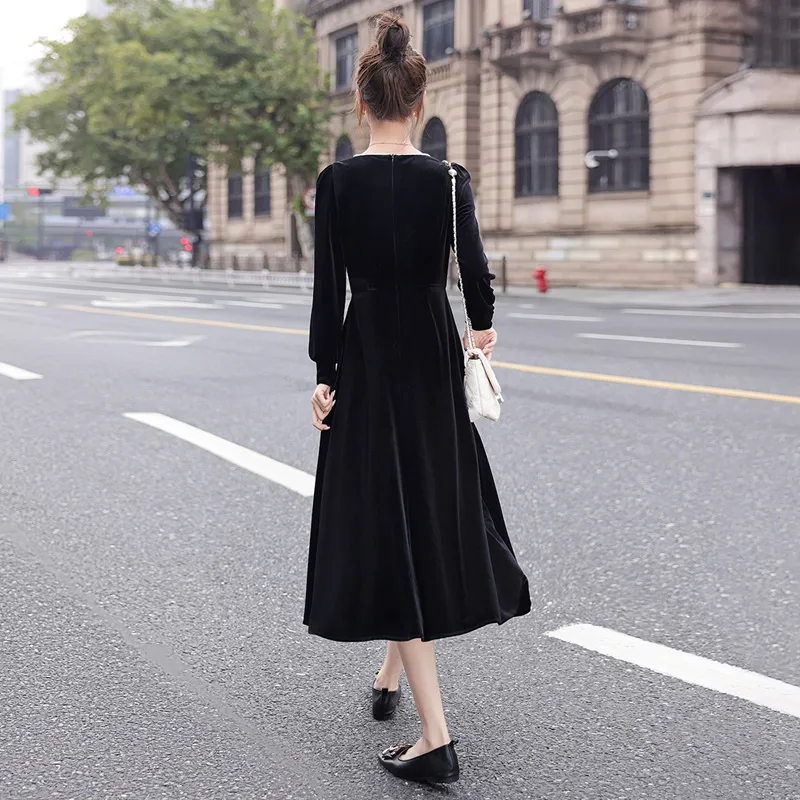 Cypress House Long Sleeved Dress Women's Black-1