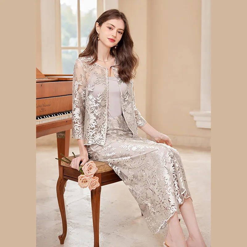 TOUCH Skirt Set Women's Champagne-4