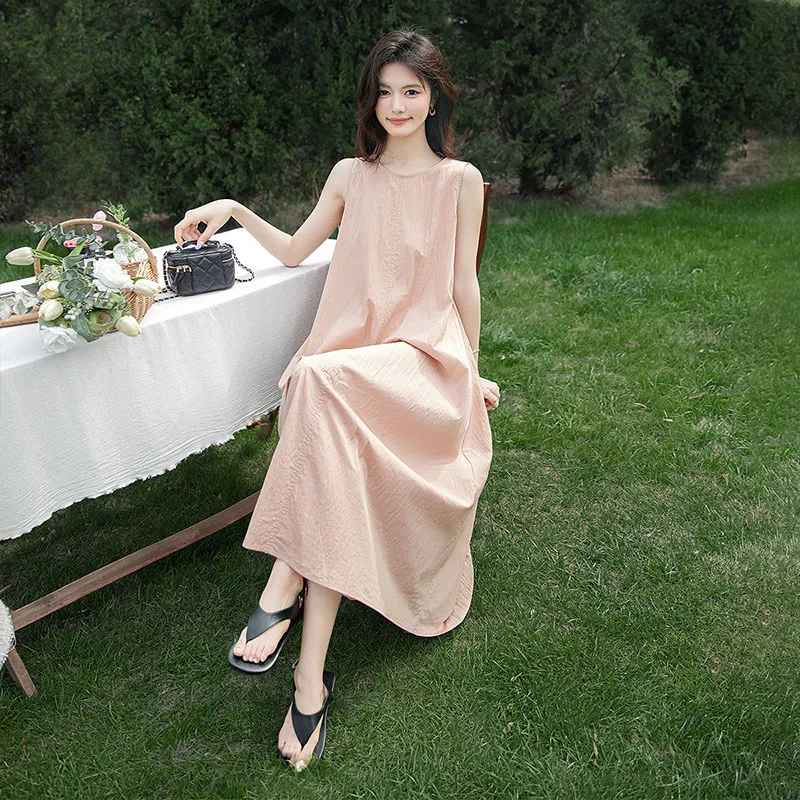 Cypress House Sleeveless Dress Women's Pink Apricot-4