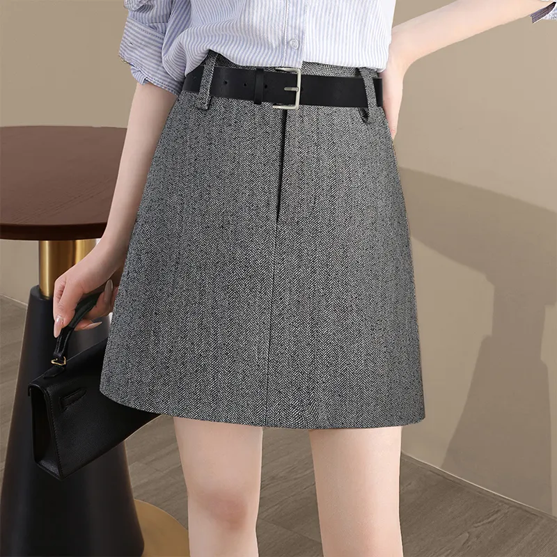 Cypress House Casual Short Skirts Women's Black Gray-2