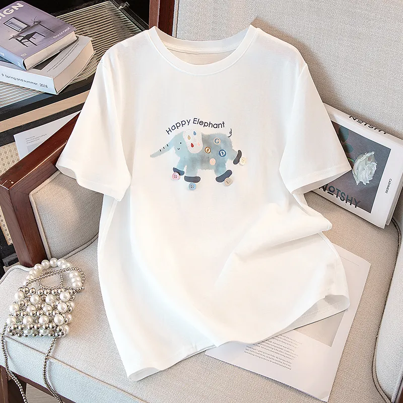 Cypress House Drop Shoulder Sleeve T Shirt Women's White-2