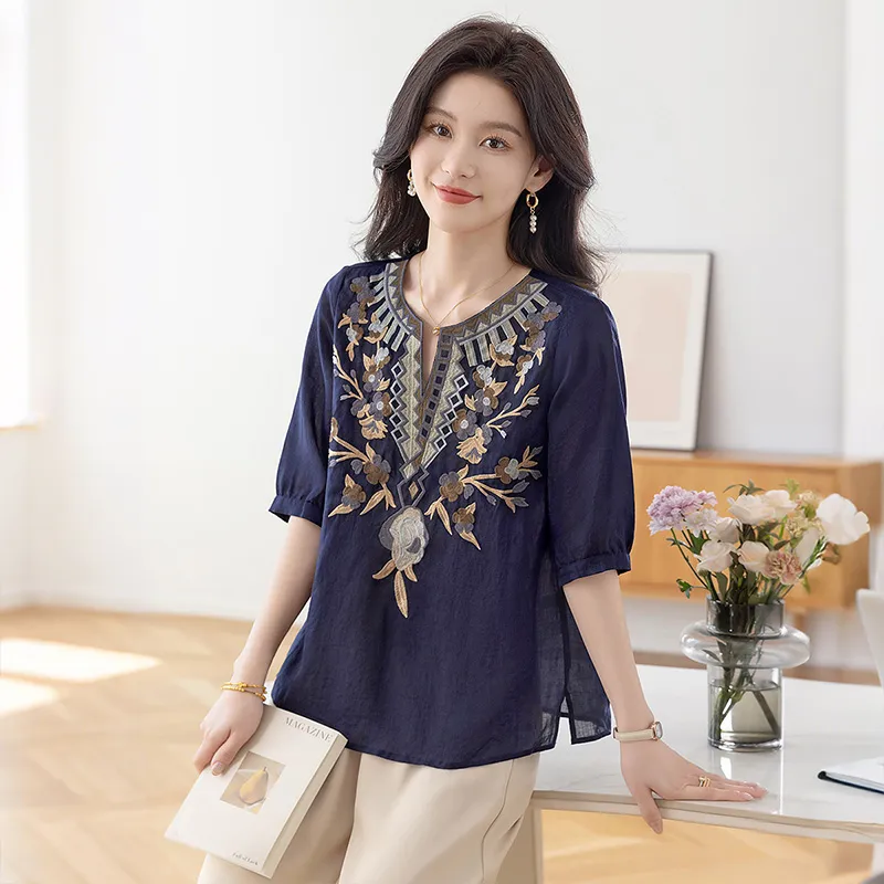 Cypress House Shirts Women's Navy Blue-6