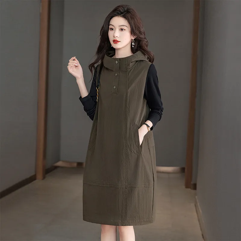 Cypress House Long Sleeved Dress Women's Army Green-2