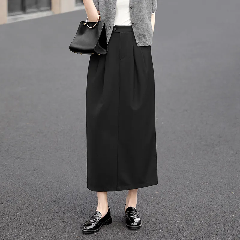 TOUCH Casual Long Skirt Women's Black-2