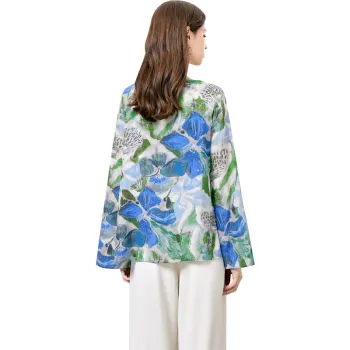 TOUCH Shirt Women's Blue Green Multicolor