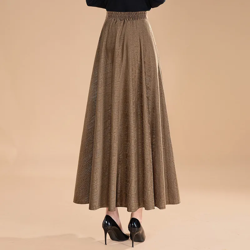 Cypress House Casual Long Skirt Women's Dark Coffee-3