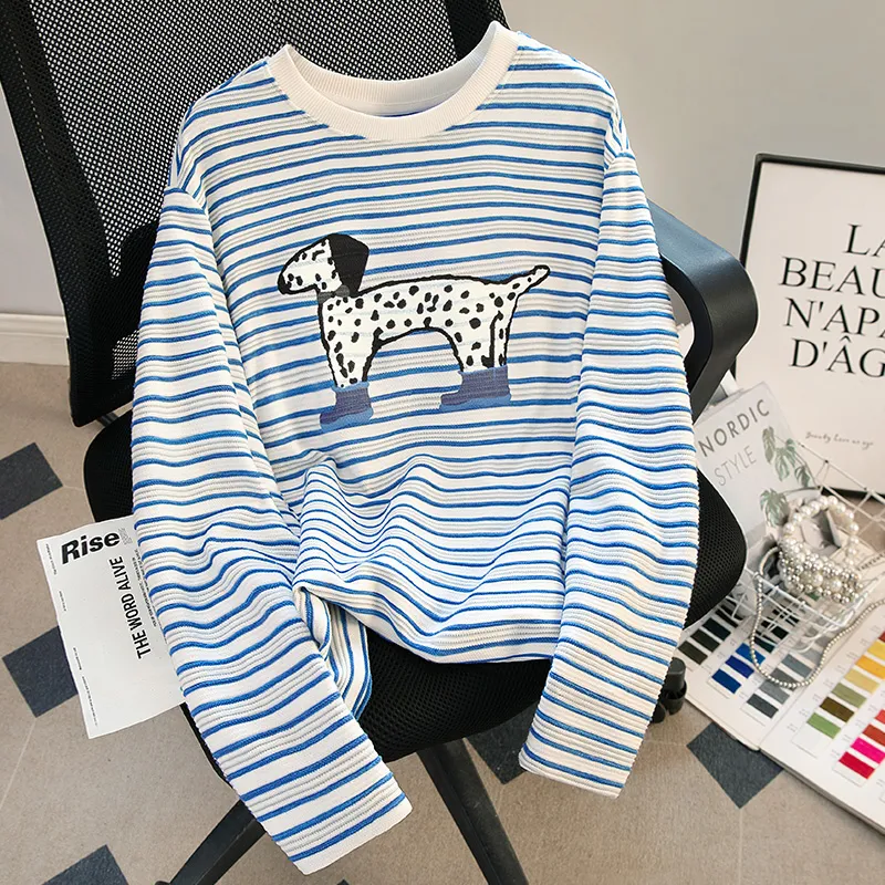 Cypress House T Shirt Women's Blue Stripes-2