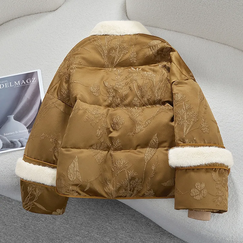 TOUCH Down Jacket Women's Khaki Yellow-3