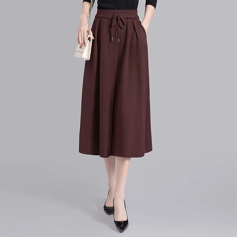 Cypress House Casual Long Skirt Women's Red Coffee-2