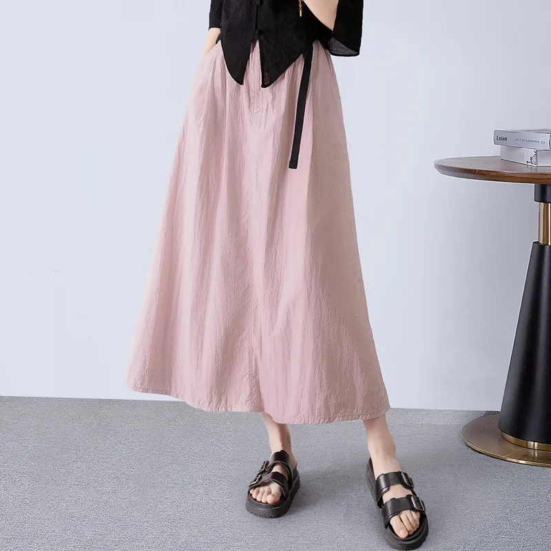 Cypress House Casual Long Skirt Women's Pink-5