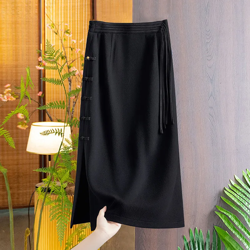 Cypress House Casual Long Skirt Women's Black-2