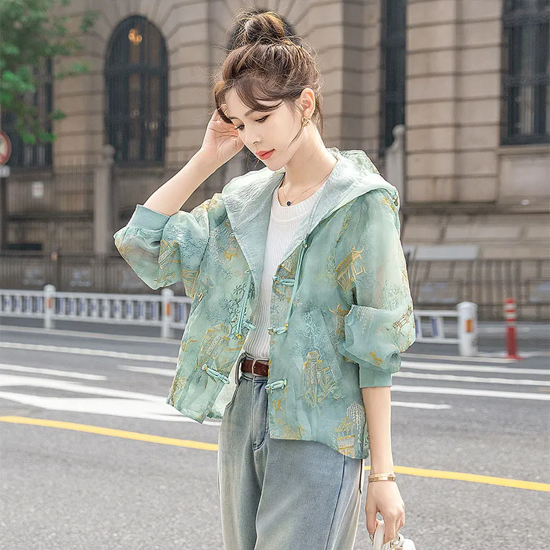 Cypress House Cropped Coats Women's Green-4