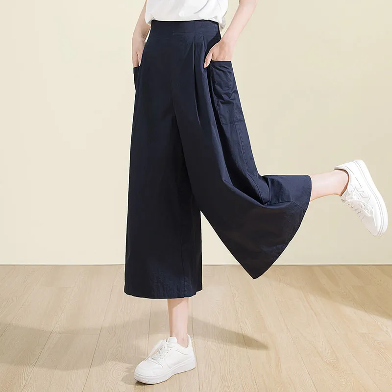 Cypress House Casual Pants Women's Navy Blue-5
