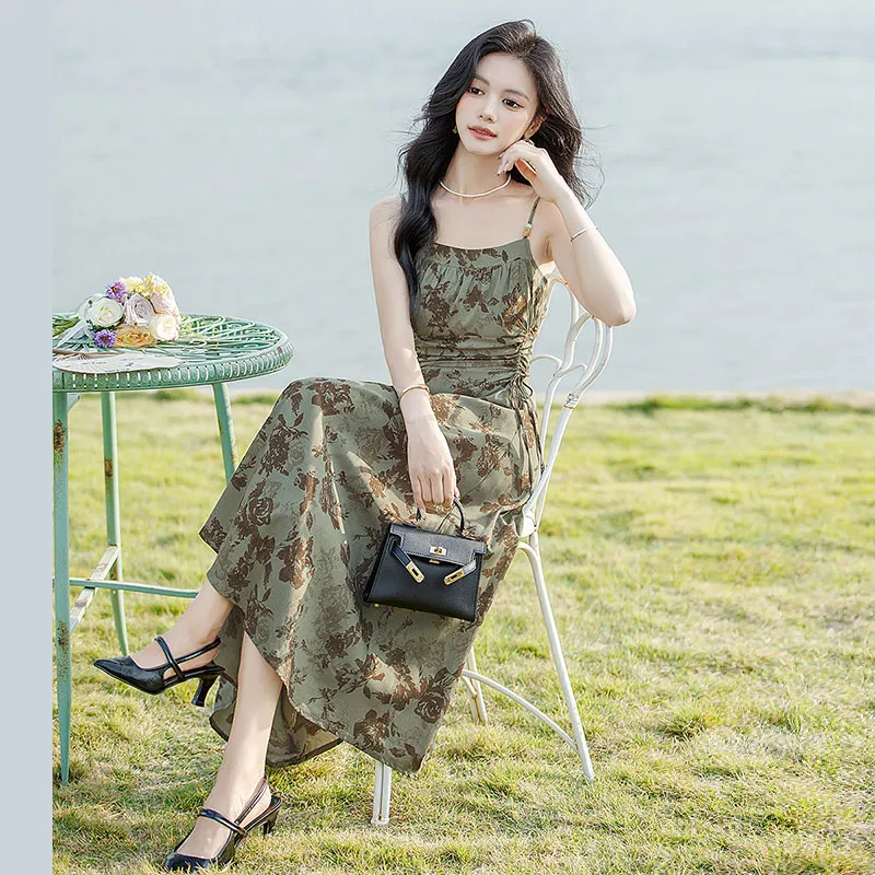Cypress House Skirt Set Women's Black+Green Coffee Floral-4