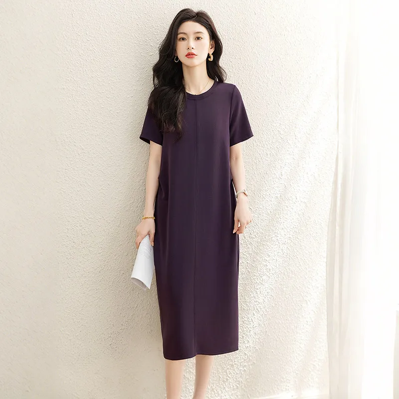 Cypress House Short Sleeved Dress Women's Purple-6