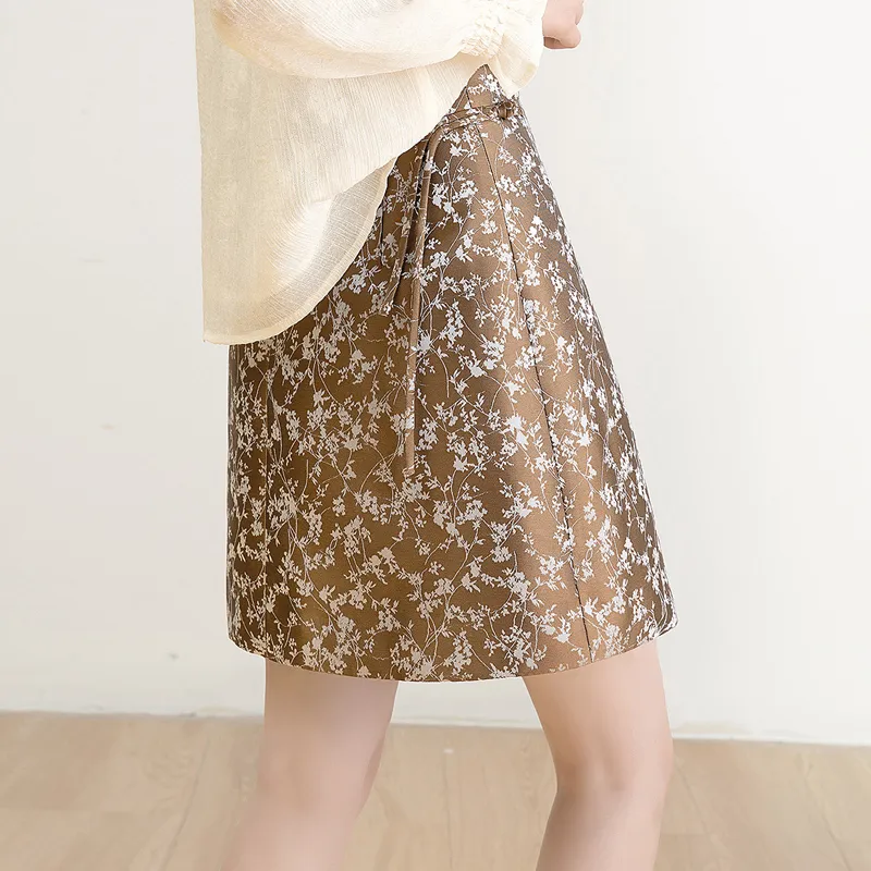 Cypress House Casual Short Skirts Women's Maillard Style Brown-3