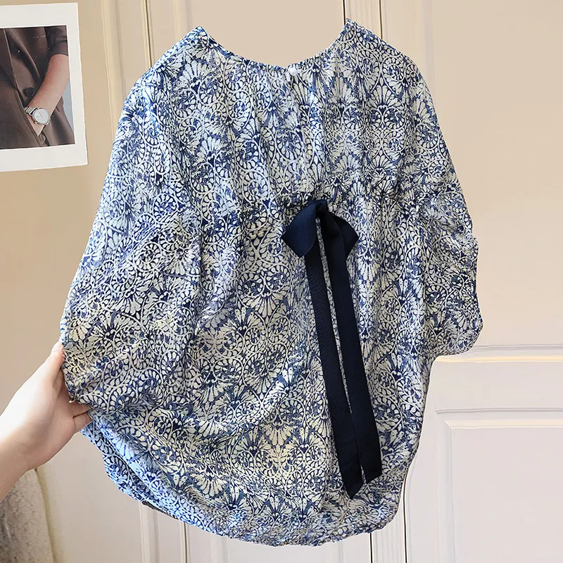Cypress House Shirt Women's Blue And White Porcelain-2