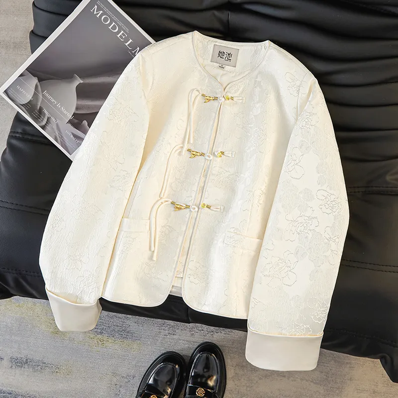TOUCH Cropped Coat Women's Beige-2
