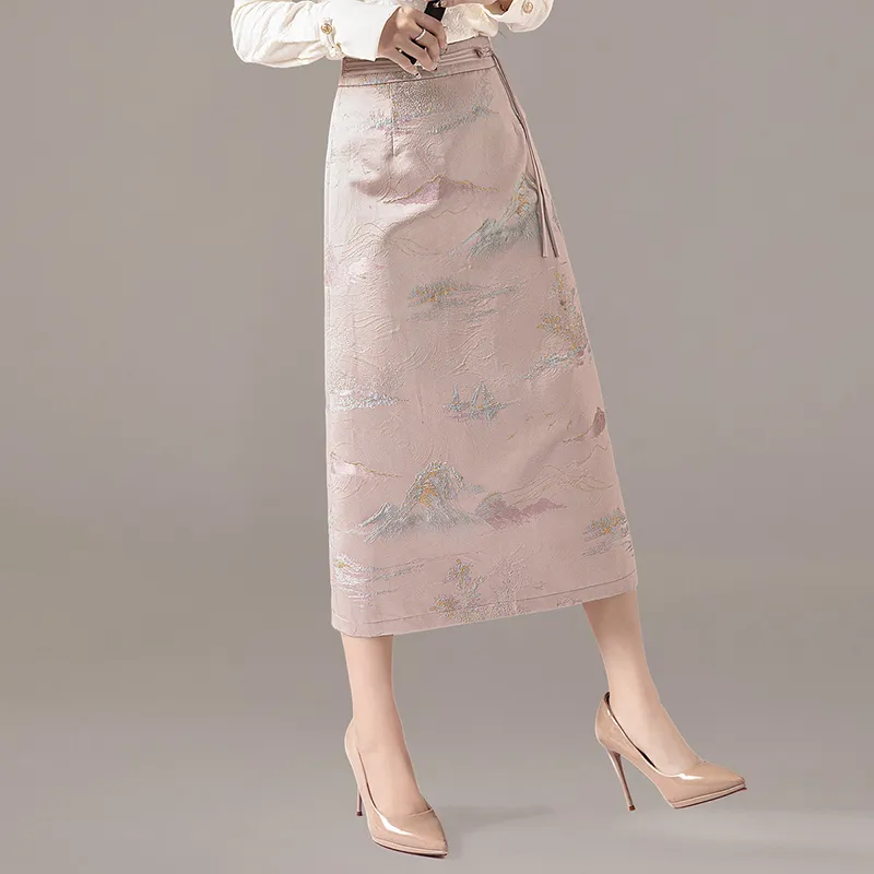 Cypress House Casual Long Skirts Women's Pink-5