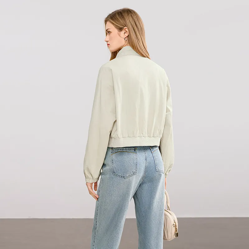 TOUCH Cropped Coat Women's Light Pea Green-2