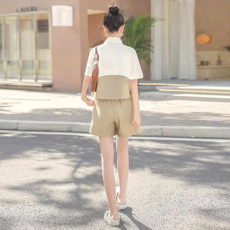 Cypress House Casual Suit Women's Apricot On Top Khaki On The Bottom-1