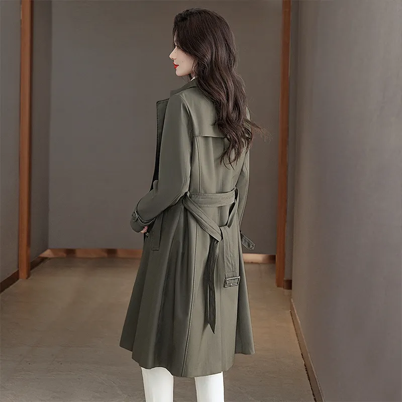 Cypress House Trench Coat Women's Army Green-3
