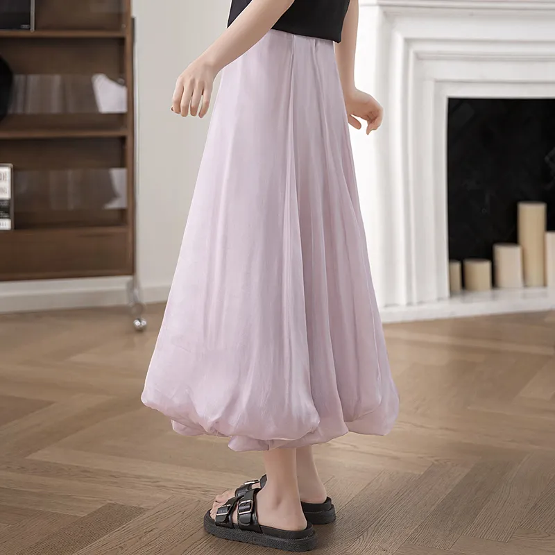 Cypress House Casual Long Skirt Women's Light Purple-3