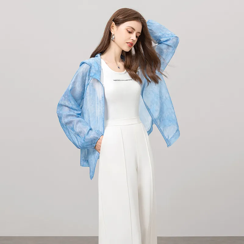 TOUCH Cropped Coat Women's Blue-4