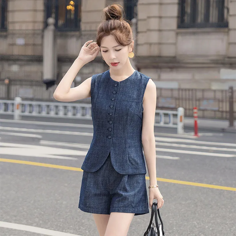 Cypress House Casual Suit Women's Dark Blue-4