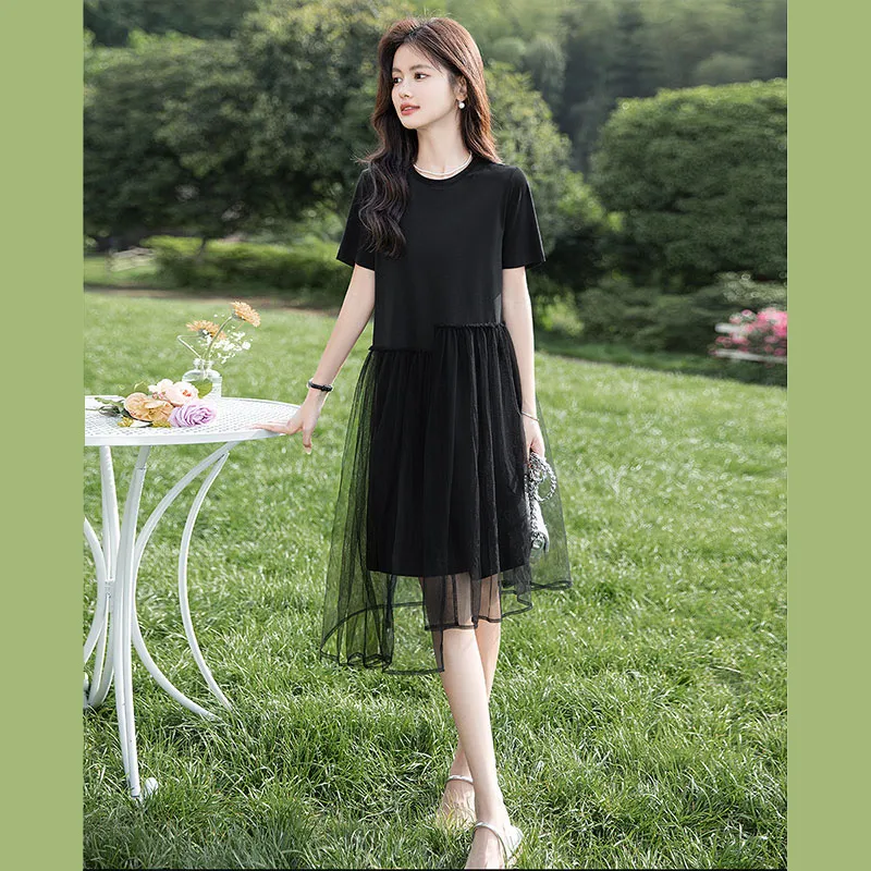 Cypress House Short Sleeved Dresses Women's Black-6