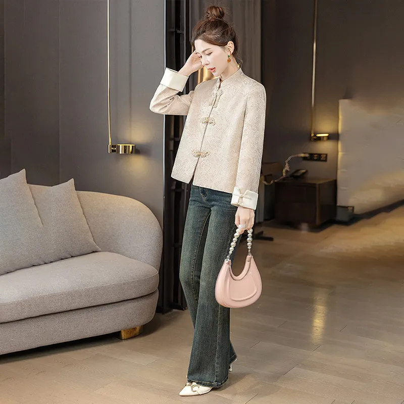 Cypress House Cropped Coat Women's Champagne-2