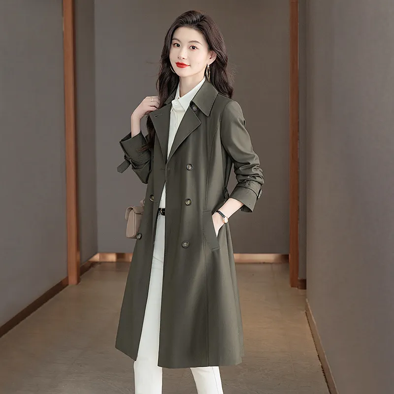Cypress House Trench Coat Women's Army Green-4