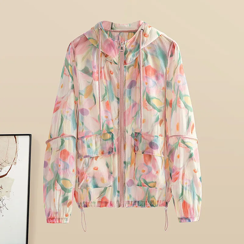 Cypress House Jackets & Coats Women's Pink Yellow Floral-2
