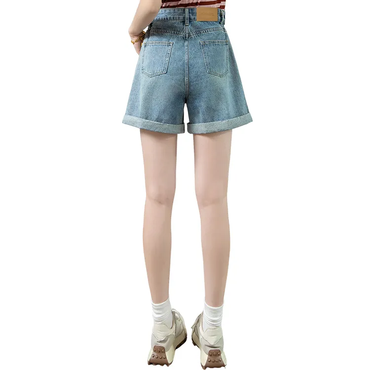 Cypress House Denim Shorts Women's Light Gray Blue-1