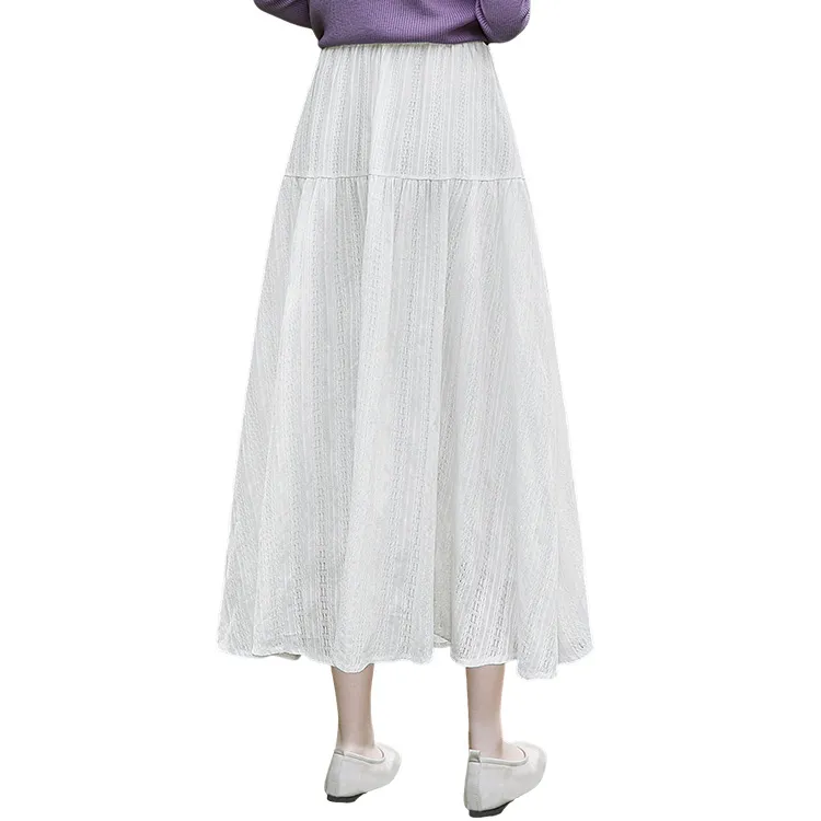 Cypress House Casual Long Skirt Women's White-1