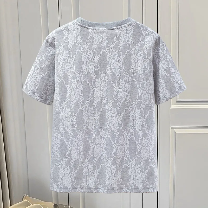 TOUCH T Shirts Women's Gray White-3