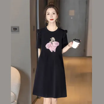 Cypress House Short Sleeved Dress Women's Black