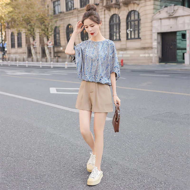 Cypress House Shirt Women's Beige With Blue Floral-3
