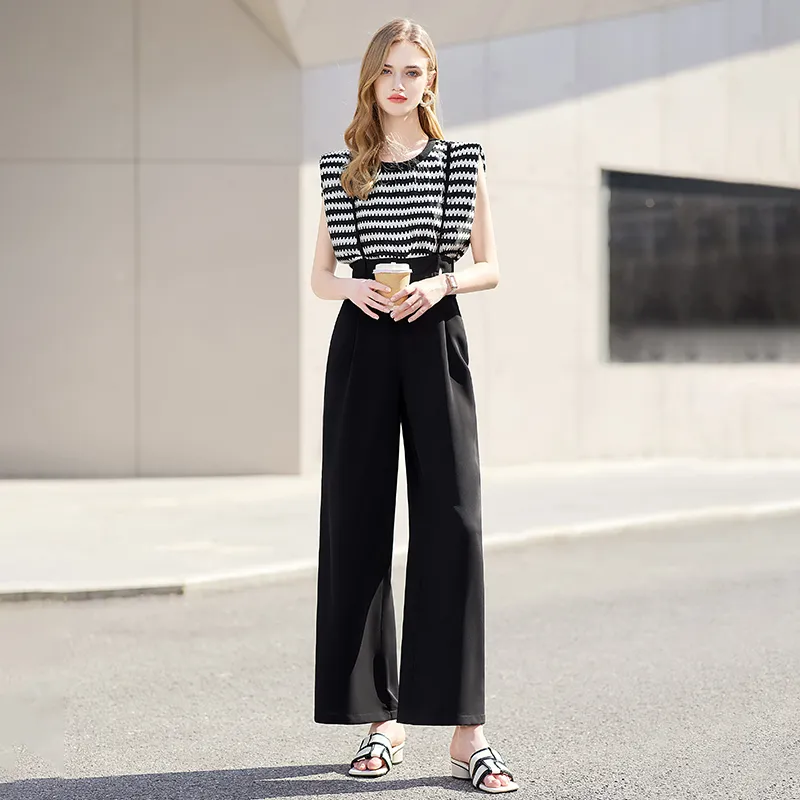 TOUCH Casual Suit Women's Black White-4
