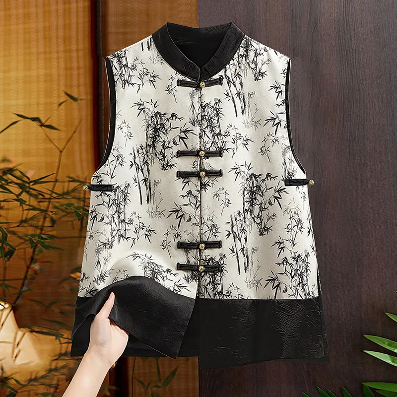 Cypress House Vest Women's Black Bamboo Forest-2