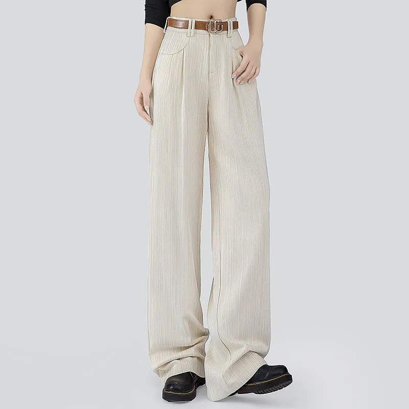Cypress House Casual Pants Women's Beige Yellow Stripes-4