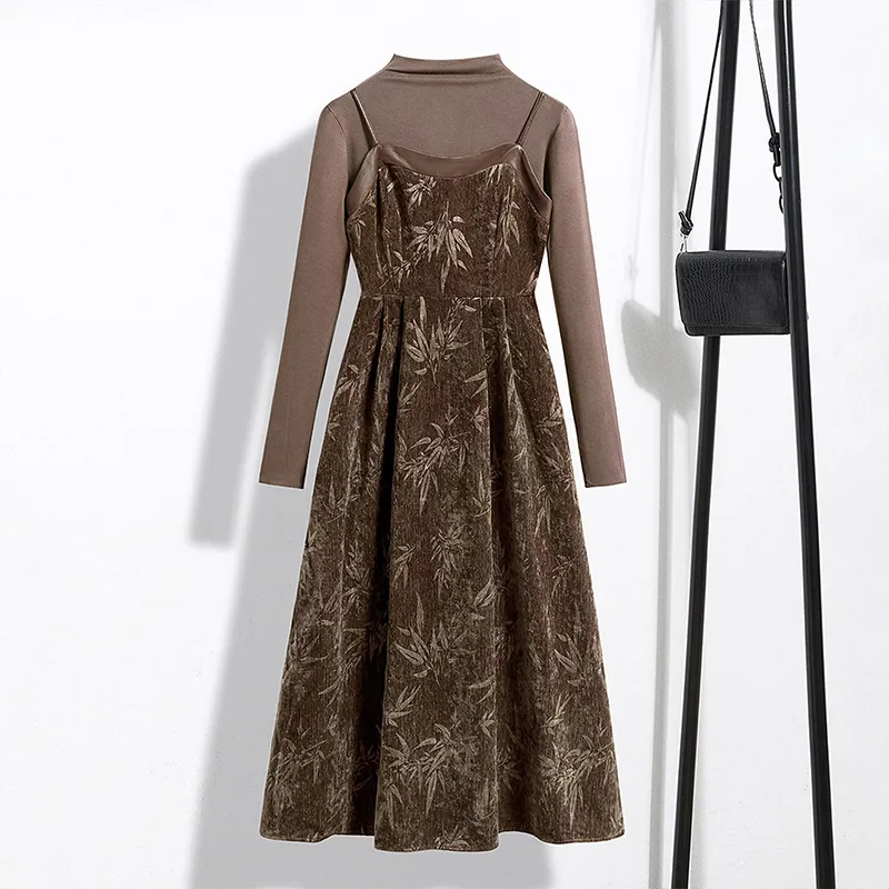 TOUCH Sleeveless Dress Women's Dark Brown-2
