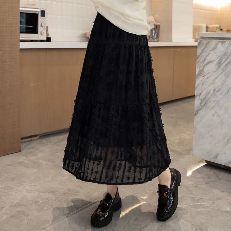 Cypress House Casual Long Skirt Women's Black-4