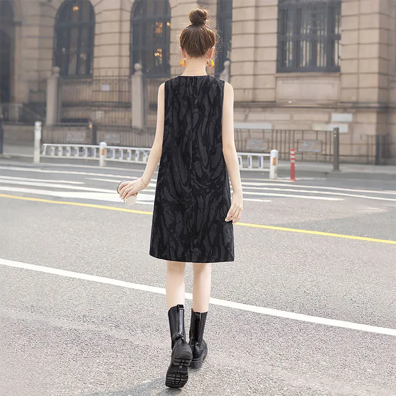 Cypress House Sleeveless Dress Women's Black Gray-2