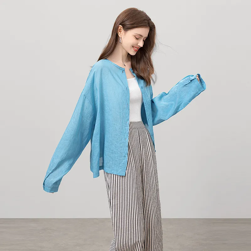 TOUCH Cropped Coat Women's Blue-5