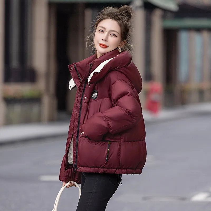 Cypress House Down Jacket Women's Burgundy & Ecru-4