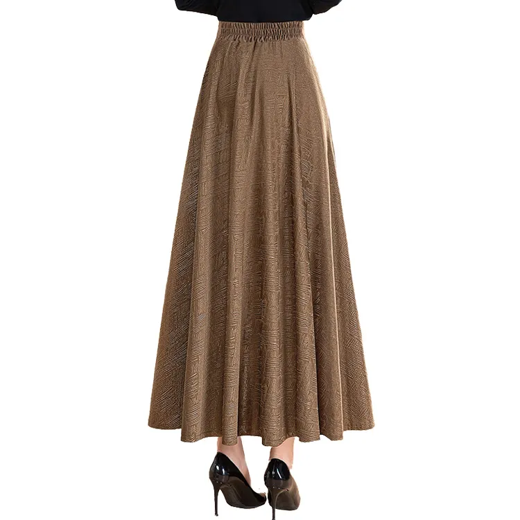 Cypress House Casual Long Skirt Women's Dark Coffee-1